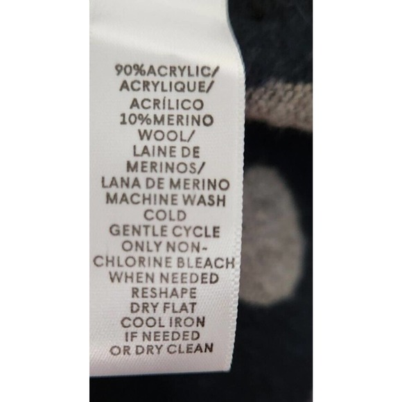 Loft Acrylic Blended Fabric Poncho Polka Dots Size Medium - Picture 7 of 8